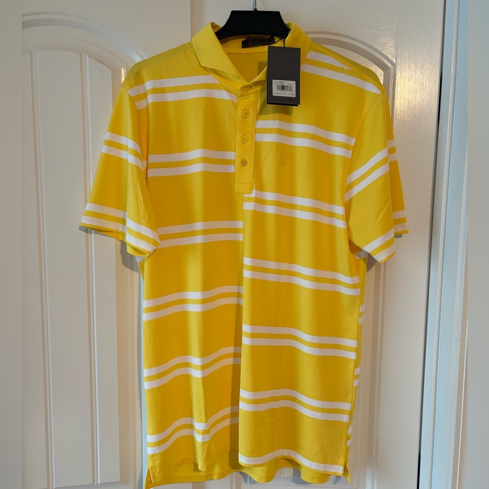 G/Fore Yellow Golf Polo Shirt NWT